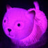 LED Light Bushy Hair Cat Squishy